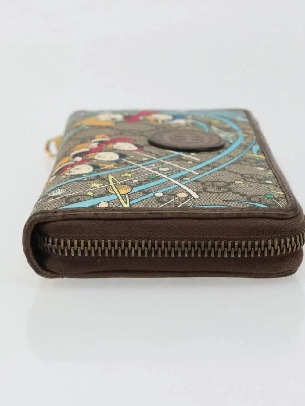 GUCCI GG Supreme Wallet PVC Beige 647940 Auth 186699A